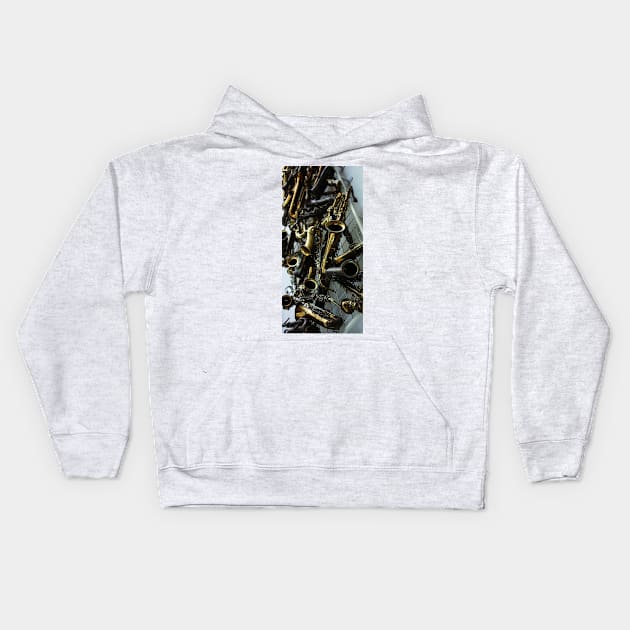 Saxophones. 2010 Kids Hoodie by IgorPozdnyakov